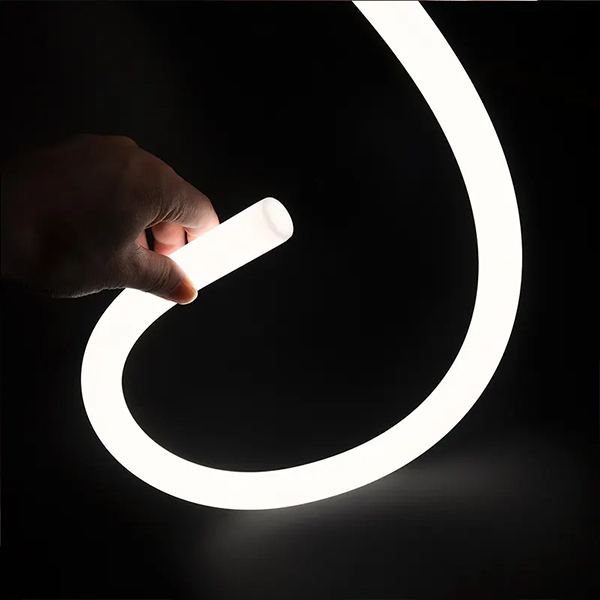 30mm Diameter 360-degree Creative Design Flex Neon LED Linear Pendant Lamp Remote Control Chandelier 